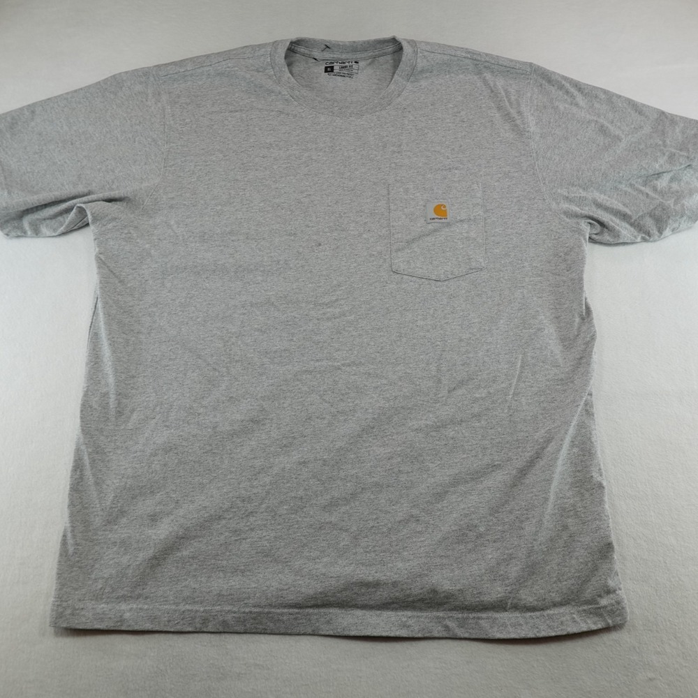 Carhartt Shirt Men XL Gray Pocket Tee T-Shirt Workwear Original Fit K87 HGY Flaw
